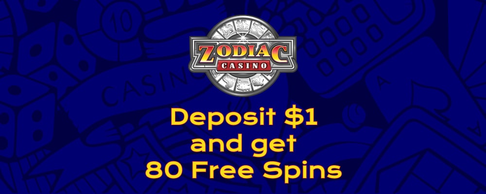 1$ deposit in Zodiac Casino