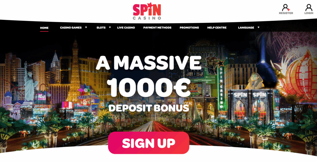 spin casino homepage